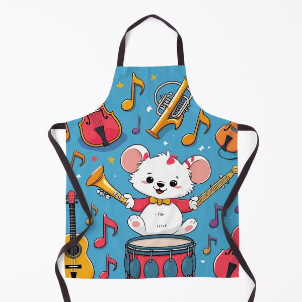 Item preview, White Mouse Playing Colorful Instruments designed and sold by himmershop.