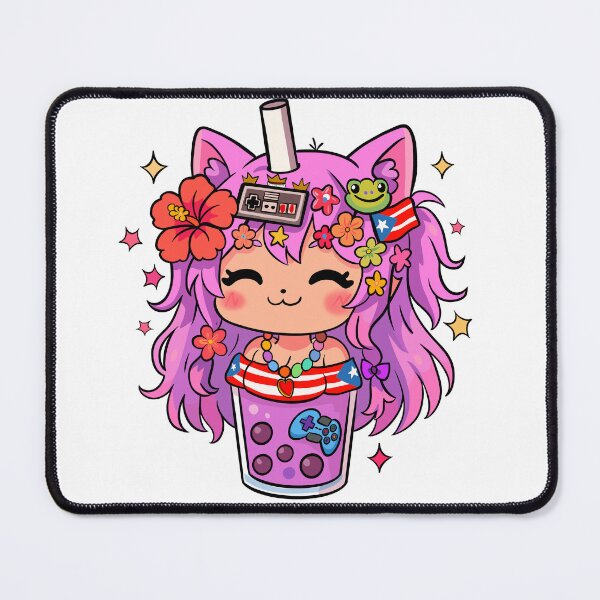 Item preview, Ironmouse Puerto Rican Themed Boba Tea Sticker designed and sold by Fresh Oshi Pressed.