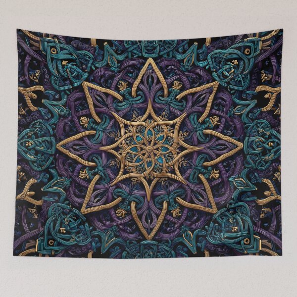 Item preview, Abstract psychedelic Celtic knot art designed and sold by dcrc.
