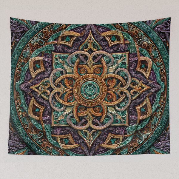 Item preview, Abstract psychedelic Celtic knot art designed and sold by dcrc.