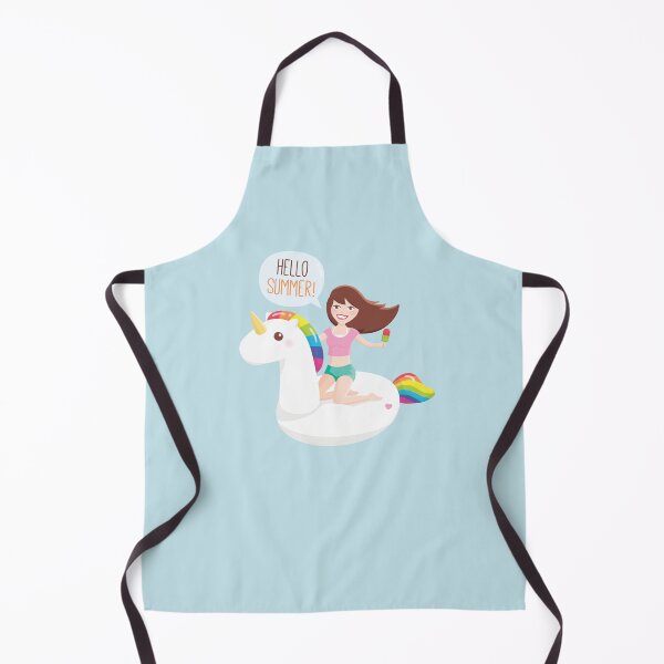 Item preview, Hello Summer Girl on Unicorn Pool Float designed and sold by rustydoodle.