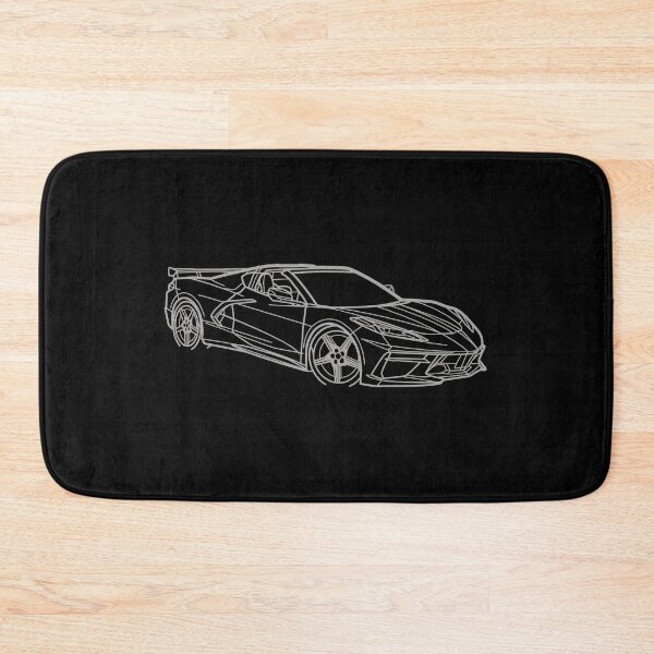 Item preview, Grey C8 Outline Silhouette Outline Grey Supercar designed and sold by ElaineReepha.