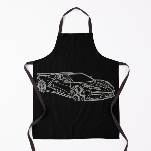 Item preview, Grey C8 Outline Silhouette Outline Grey Supercar designed and sold by ElaineReepha.
