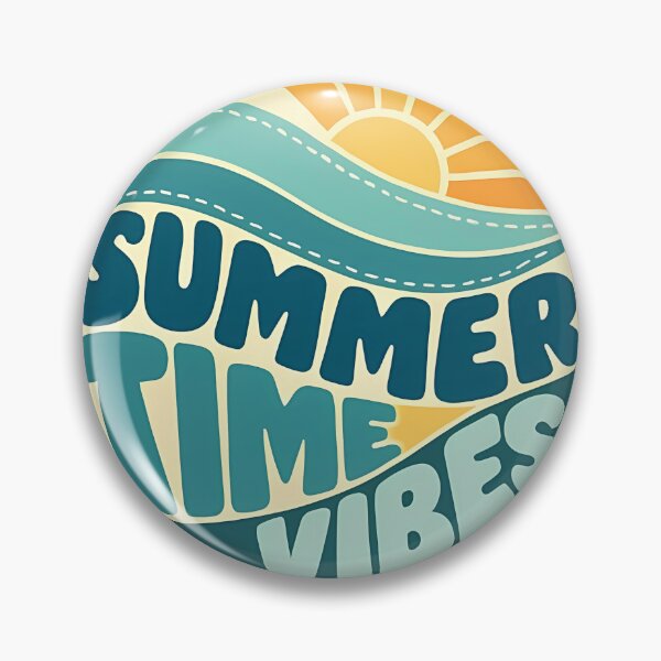 Item preview, Summer Time Vibes Sticker – Retro Beach-Inspired Graphic for Summer Lovers designed and sold by FestivityFinds.