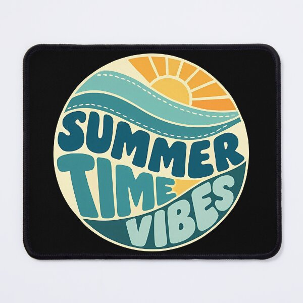 Item preview, Summer Time Vibes Sticker – Retro Beach-Inspired Graphic for Summer Lovers designed and sold by FestivityFinds.