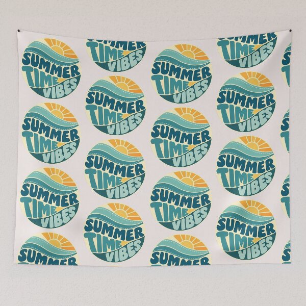 Item preview, Summer Time Vibes Sticker – Retro Beach-Inspired Graphic for Summer Lovers designed and sold by FestivityFinds.