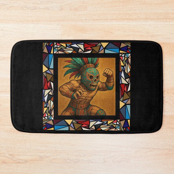 Item preview, Aztec Wrestler Skull designed and sold by II IRONSKULLS II.