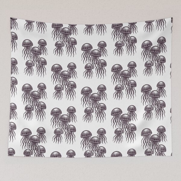 Item preview, Jellyfish Nautical Fish Print Marine Ocean Sea designed and sold by kilosdesignstudio.