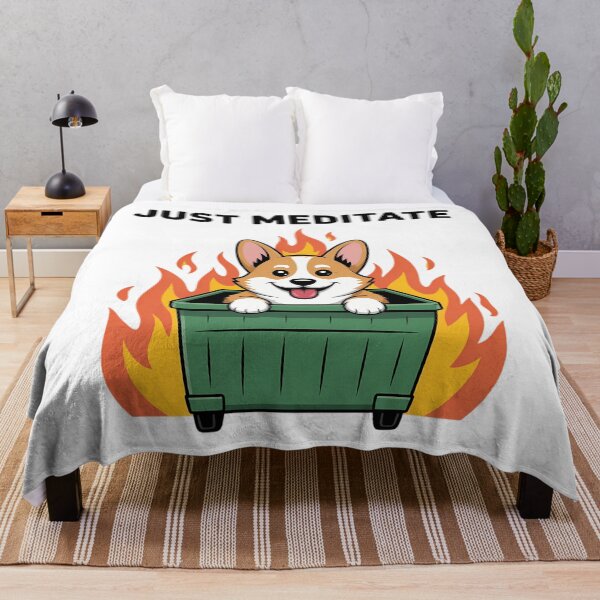 Item preview, Just Meditate – Dumpster On Fire Dog designed and sold by Sea4Adventures.