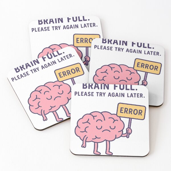 Item preview, Brain Full – Funny Mental Overload Design designed and sold by opiniondh.