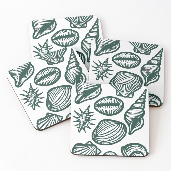 Item preview, Seashells Nautical Fish Print Marine Ocean Sea designed and sold by kilosdesignstudio.