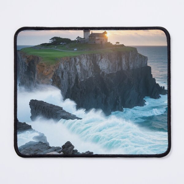 Item preview, Wave Crashing against a Cliff Landscape designed and sold by vekotpu.