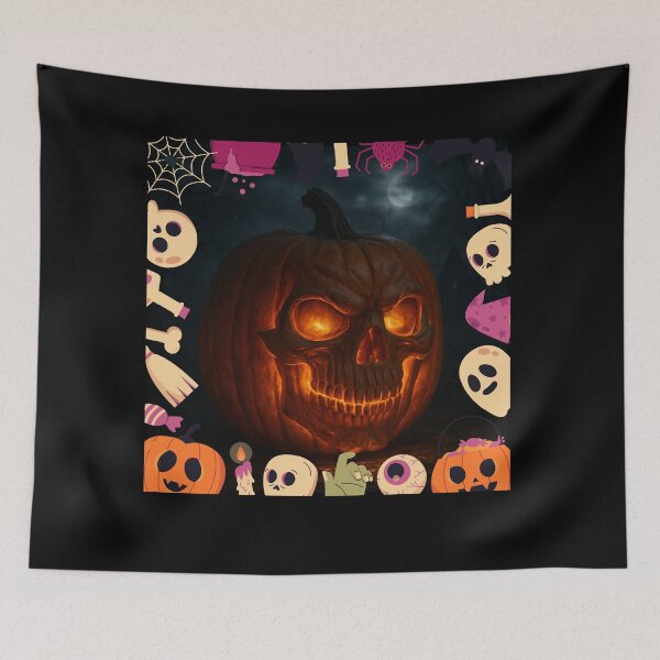 Item preview, Haunted Pumpkin Skull designed and sold by II IRONSKULLS II.