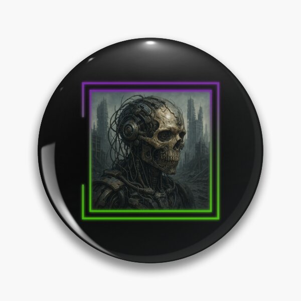 Item preview, Post-Apocalyptic Cyborg Skull designed and sold by II IRONSKULLS II.