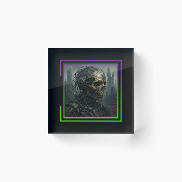 Item preview, Post-Apocalyptic Cyborg Skull designed and sold by II IRONSKULLS II.