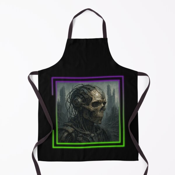 Item preview, Post-Apocalyptic Cyborg Skull designed and sold by II IRONSKULLS II.