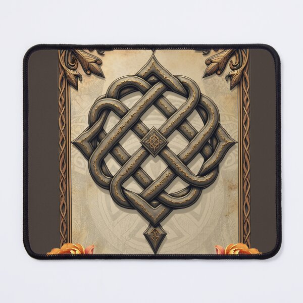 Item preview, Celtic art and floral splendor in warm tones. designed and sold by nicky2342.