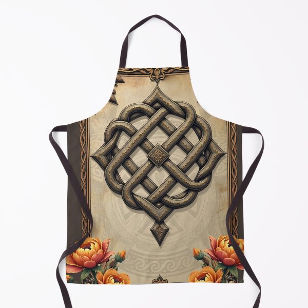 Item preview, Celtic art and floral splendor in warm tones. designed and sold by nicky2342.