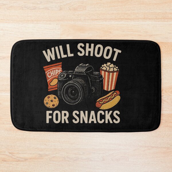 Item preview, Will Shoot For Snacks Funny Photographer Tee designed and sold by ThreadQuirk.