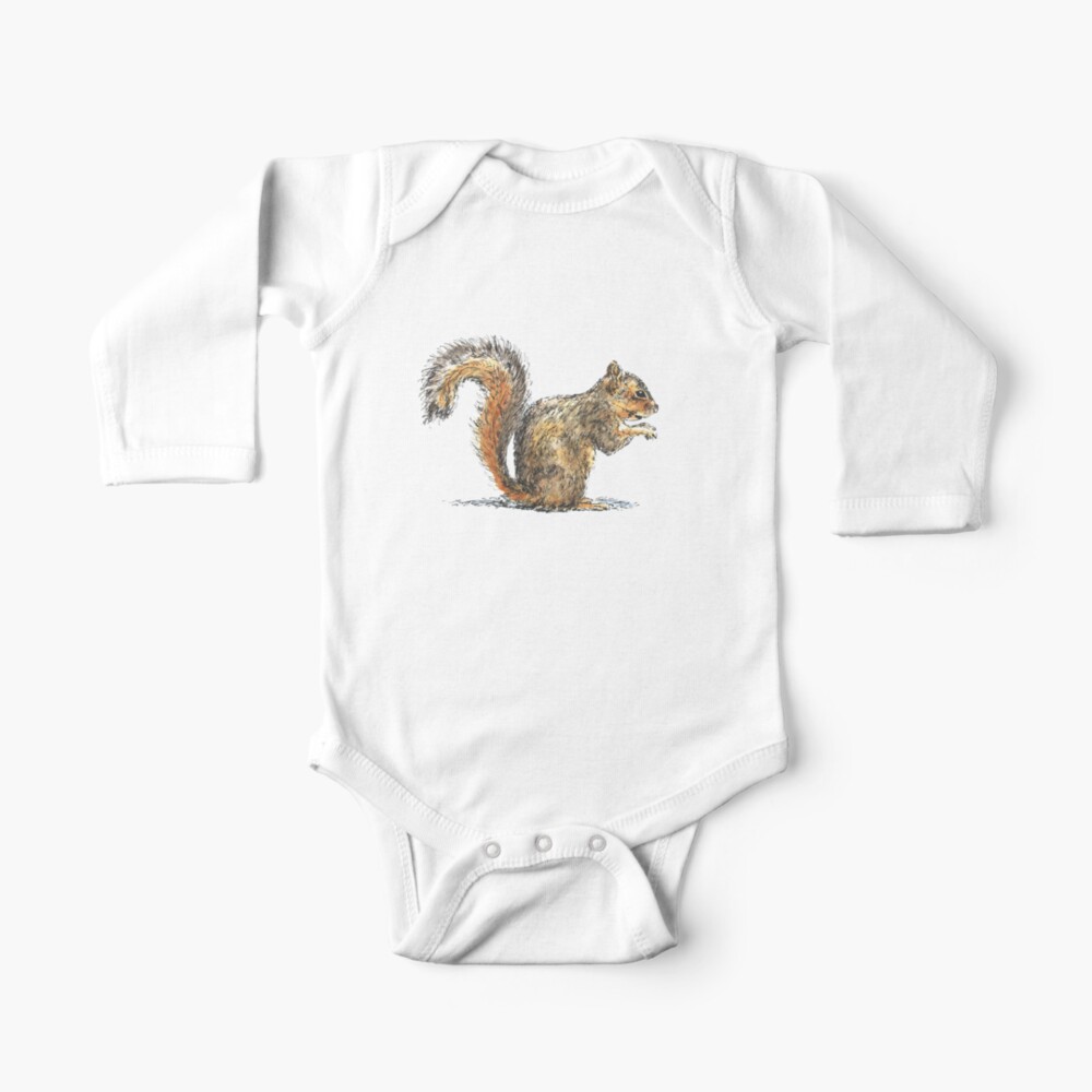 Sitting Squirrel Baby One-Piece