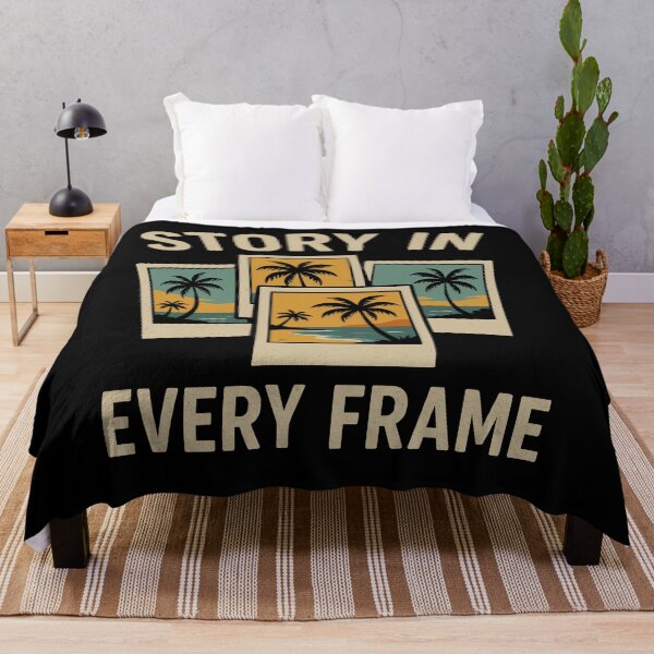 Item preview, Story in Every Frame Polaroid Beach Tee designed and sold by ThreadQuirk.