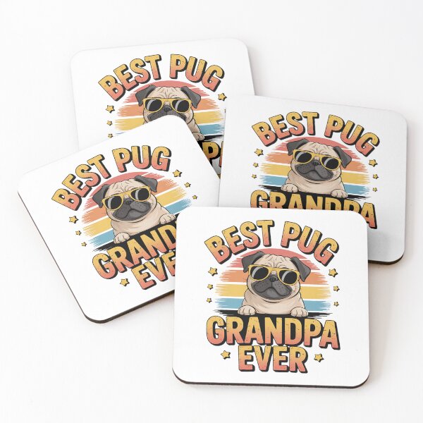 Item preview, Best Pug Grandpa Ever Pug Grandpa Vintage Farthers Day designed and sold by BakeryDozen.