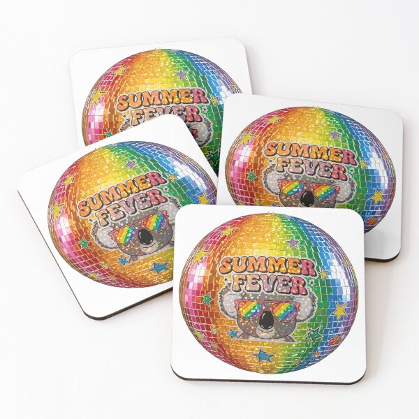 Item preview, Rainbow Disco Ball with Summer Koala designed and sold by Koalangel.
