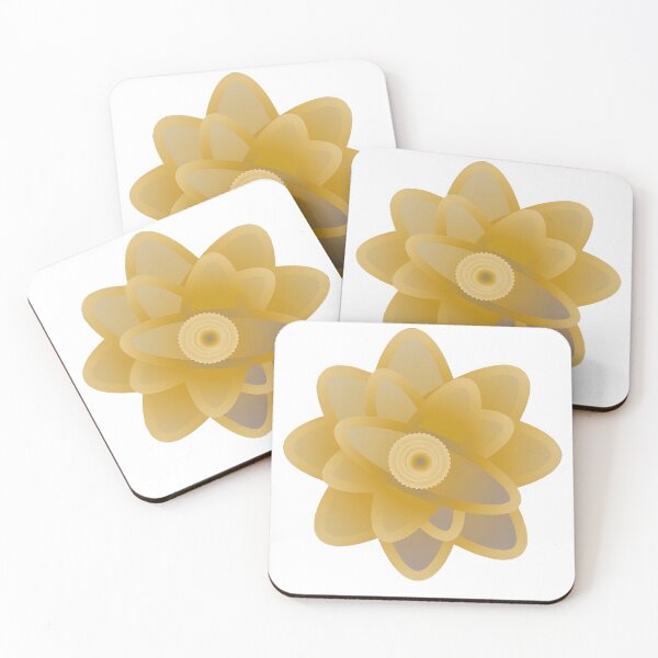 Item preview, Golden Flower Abstract Art, Layered Petals designed and sold by HopeAndHustle.