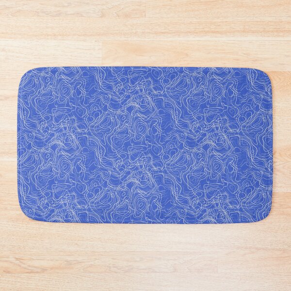 Item preview, Electric Topo – Abstract Blue Line Art designed and sold by IndianShopper.