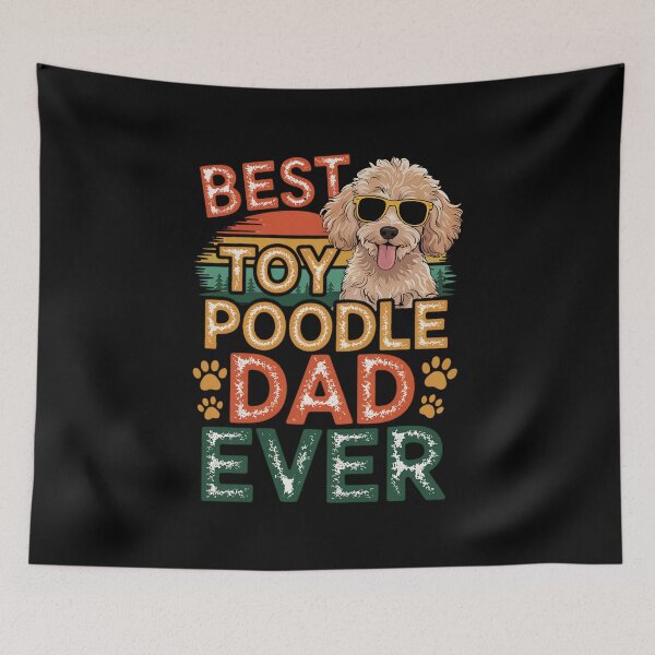 Item preview, Best Toy Poodle Dad Ever Vintage Poodle Dog Father's Day designed and sold by BakeryDozen.