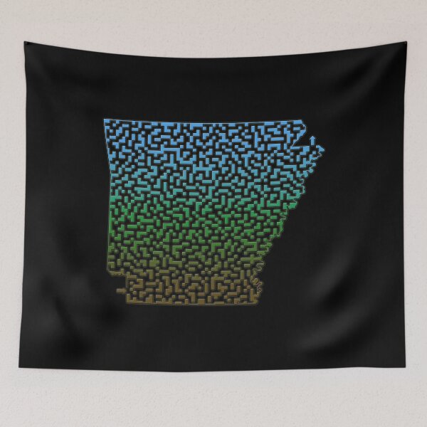 Item preview, Arkansas State Outline Colorful Maze & Labyrinth designed and sold by gorff.