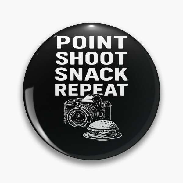 Artikelvorschau, Point Shoot Snack Repeat Fotografie Shirt entworfen und verkauft von ThreadQuirk.