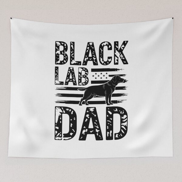 Item preview, Black Lab Dog Lover Patriotic Dad Fathers Day American Flag designed and sold by BakeryDozen.