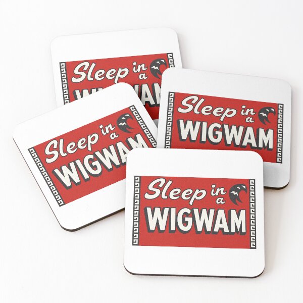 Item preview, Vintage "Sleep in a Wigwam" Retro Motel Sign – Roadside Americana Style designed and sold by ArtSpireWorks.