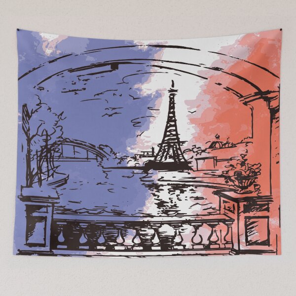 Artikelvorschau, FLAG EIFFEL Pop Art entworfen und verkauft von Bruce ALMIGHTY Baker.