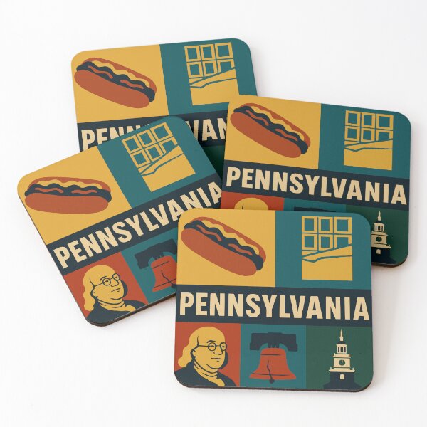 Item preview, Pennsylvania Keystone State Travel Art Style USA America designed and sold by kakarikihill.