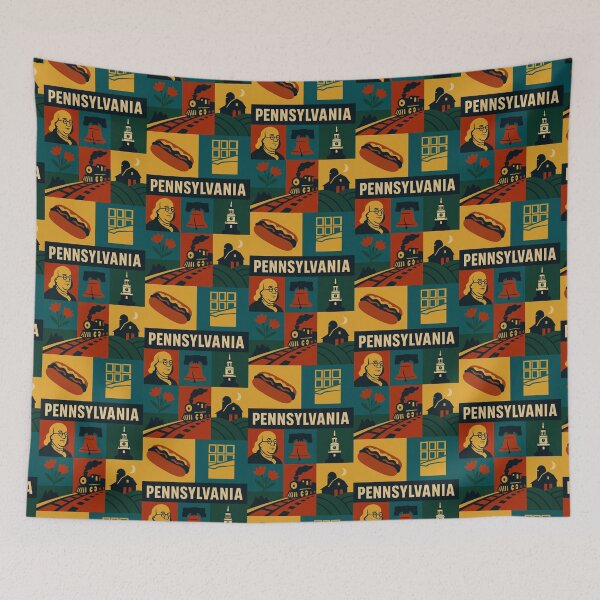 Item preview, Pennsylvania Keystone State Travel Art Style USA America designed and sold by kakarikihill.