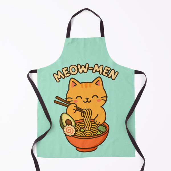 Item preview, Meow-Men – Cute Kawaii Cat Eating Ramen | Funny Noodle Lover Design designed and sold by The Wonder cabinet.