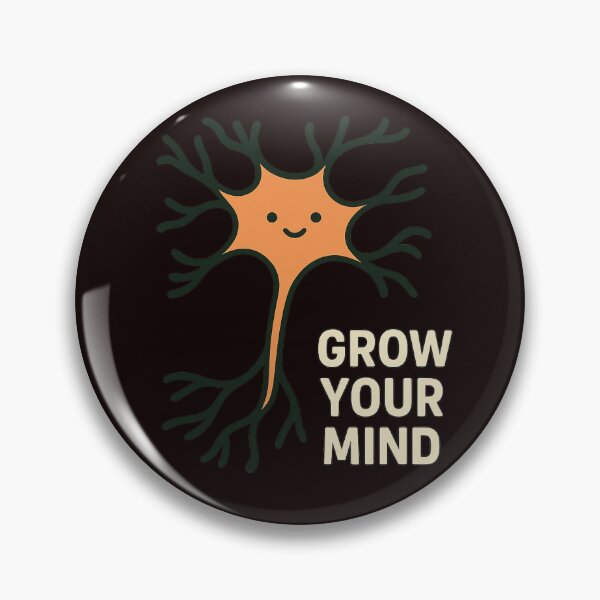 Item preview, Grow Your Mind – Cute Neuron Brain Growth Motivation Design designed and sold by Tadeusz1.