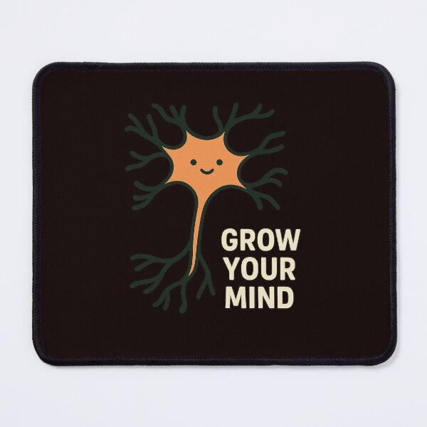 Item preview, Grow Your Mind – Cute Neuron Brain Growth Motivation Design designed and sold by Tadeusz1.