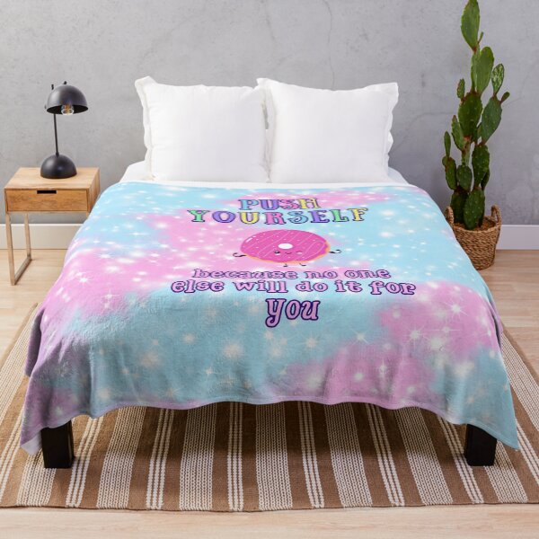 Item preview, Push Yourself Donut | Kawaii Motivational Quote designed and sold by MagicContOasis.
