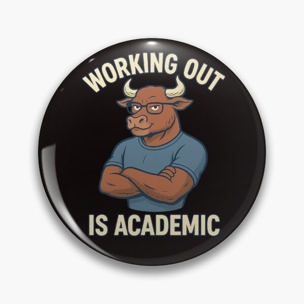 Item preview, Working Out Is Academic – Smart Buff Ox Cartoon Design designed and sold by Tadeusz1.