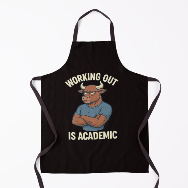 Item preview, Working Out Is Academic – Smart Buff Ox Cartoon Design designed and sold by Tadeusz1.