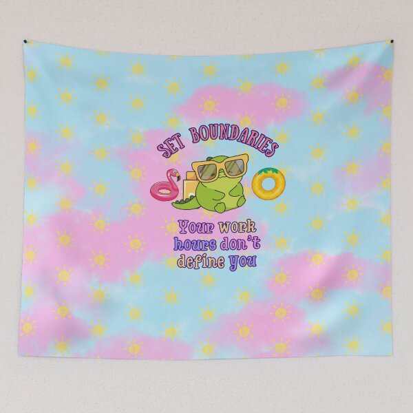 Item preview, Chill Dino | Set Boundaries Motivational Quote designed and sold by MagicContOasis.