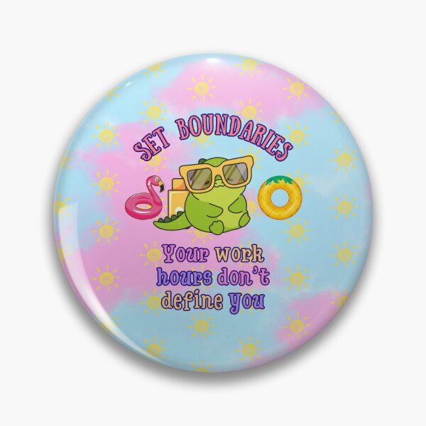 Item preview, Chill Dino | Set Boundaries Motivational Quote designed and sold by MagicContOasis.