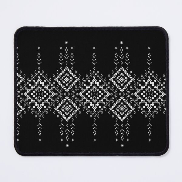 Item preview, Monochrome Ethnic Pixel Border Design designed and sold by Khwanchai.