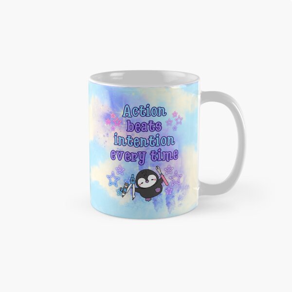 Item preview, Action Over Intention | Cute Penguin with Galaxy Tools designed and sold by MagicContOasis.