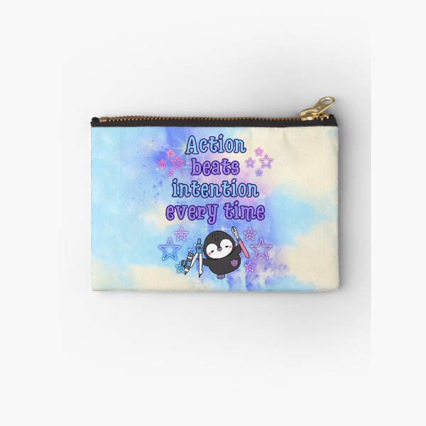 Item preview, Action Over Intention | Cute Penguin with Galaxy Tools designed and sold by MagicContOasis.