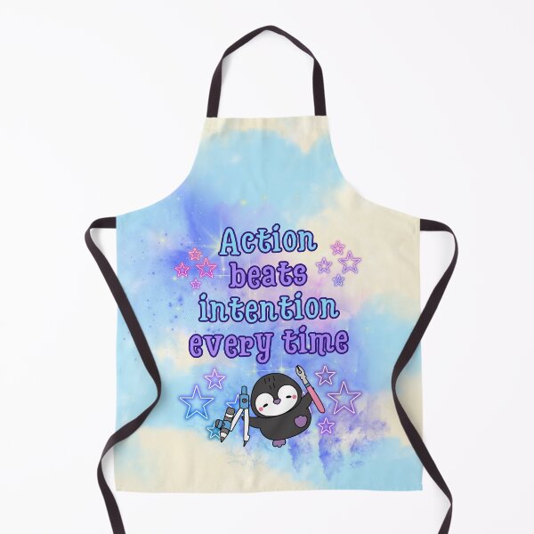 Item preview, Action Over Intention | Cute Penguin with Galaxy Tools designed and sold by MagicContOasis.