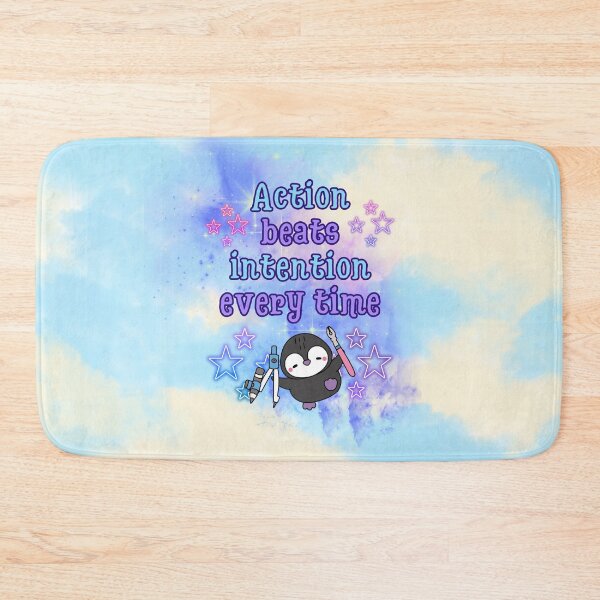 Item preview, Action Over Intention | Cute Penguin with Galaxy Tools designed and sold by MagicContOasis.